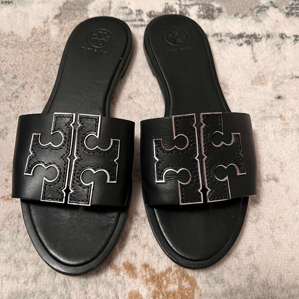 Tory Burch double T slides